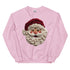 Faux Crochet Yarn Jolly Santa Sweatshirt