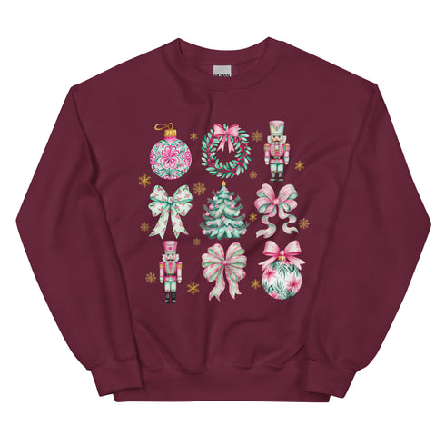 Pink and Green Christmas Doodle