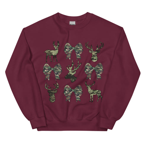Camo Bow and Bucks Sweatshirt