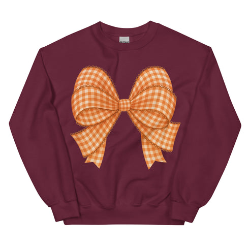 Plaid Fall Bow Sweatshirt