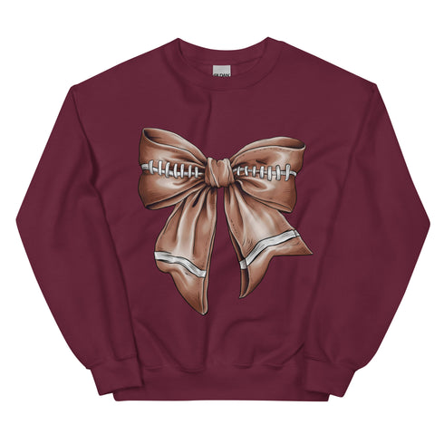 Football Bow Crewneck