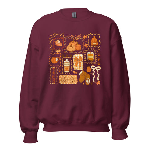 Cozy Season Fall Doodles Sweatshirt