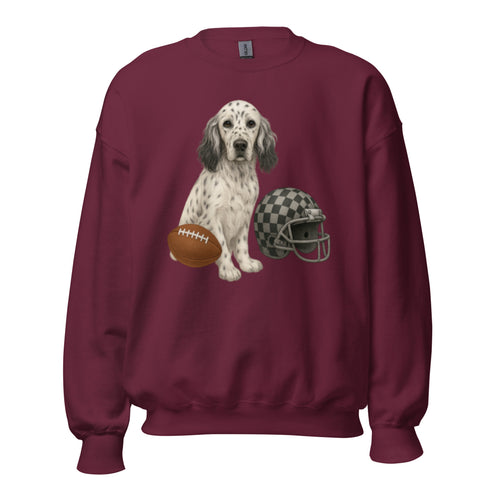 English Setter Dog Football Sweatshirt
