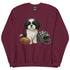 Black and White Shih Tzu Football dog Sweatshirt