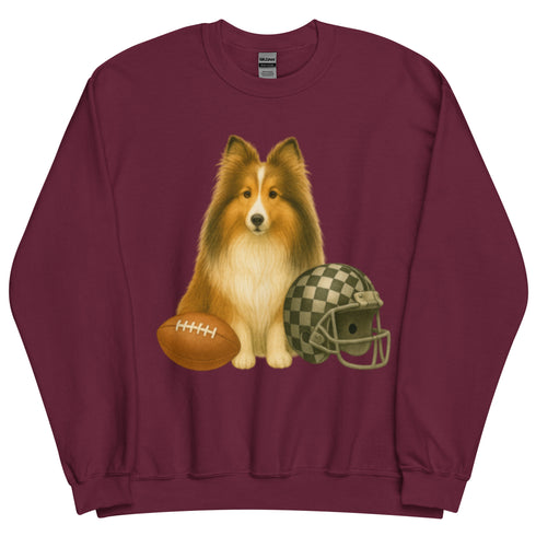 Sheltie Football Dog Sweatshirt