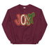Joy Faux Crochet Christmas Crewneck