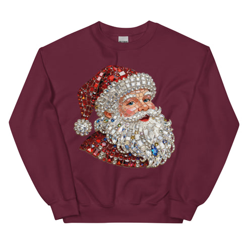 Rhinestone Santa Sweatshirt,