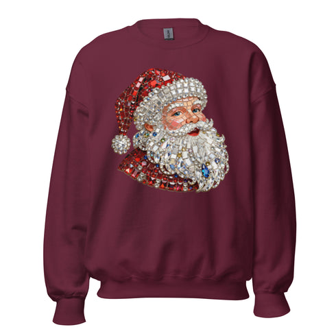 Rhinestone Santa Sweatshirt,