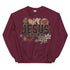Jesus Faux Quilted Crewneck
