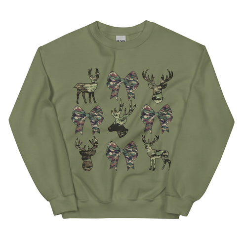 Camo Bow and Bucks Sweatshirt
