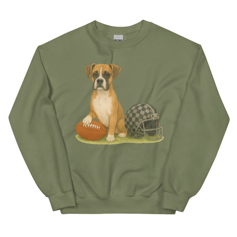 Boxer Football Crewneck