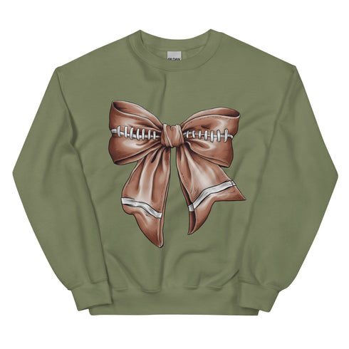Football Bow Crewneck