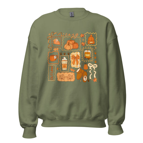 Cozy Season Fall Doodles Sweatshirt