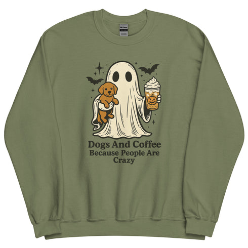 Dogs because people are Crazy Crewneck