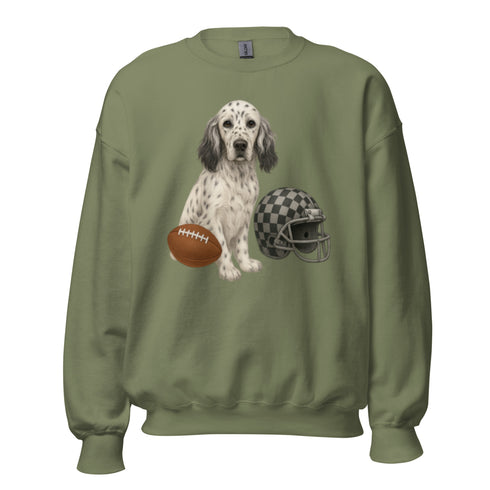 English Setter Dog Football Sweatshirt