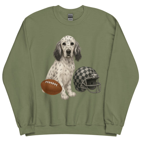 English Setter Dog Football Sweatshirt