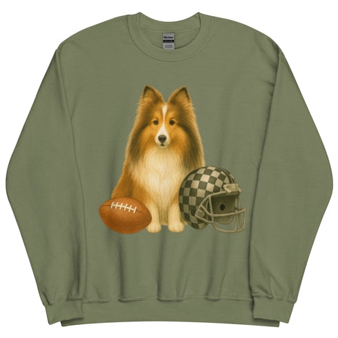 Sheltie Football Dog Sweatshirt
