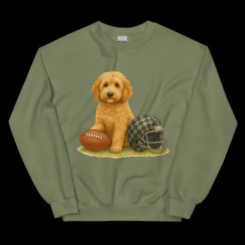 Golden doodle Football Sweatshirt