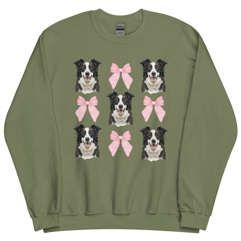 Border Collie and Bows Crewneck
