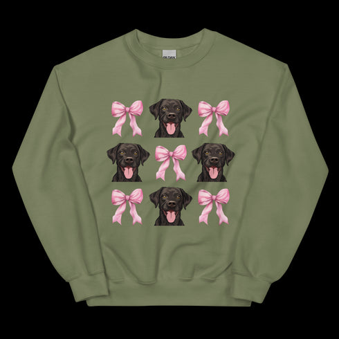 Chocolate Lab with Bows Sweatshirt