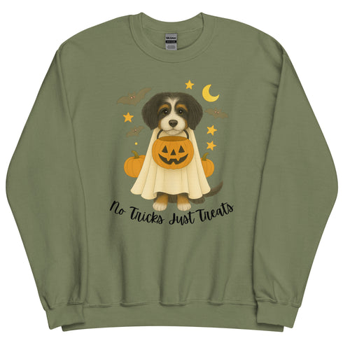 Aussiedoodle No Tricks Halloween Crewneck