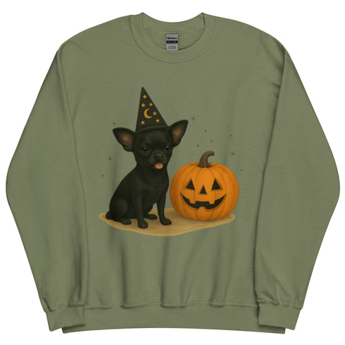 Black Chihuahua Halloween Witchy Dogs Sweatshirt