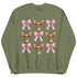 Tan chihuahua with bows Sweatshirt