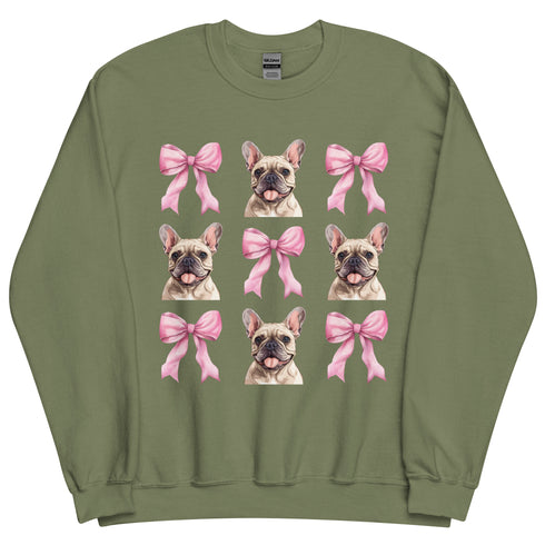 French Bulldog with Bows Sweatshirt