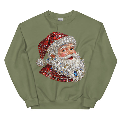 Rhinestone Santa Sweatshirt,