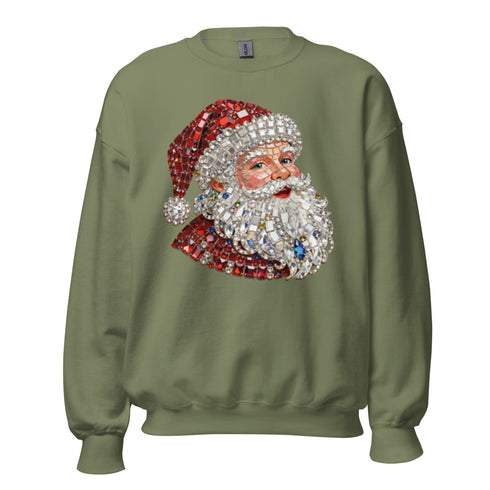 Rhinestone Santa Sweatshirt,