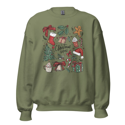 Christmas Vibes Doodles Sweatshirt