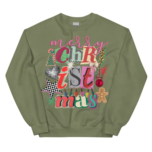 Merry Christmas Preppy Crewneck