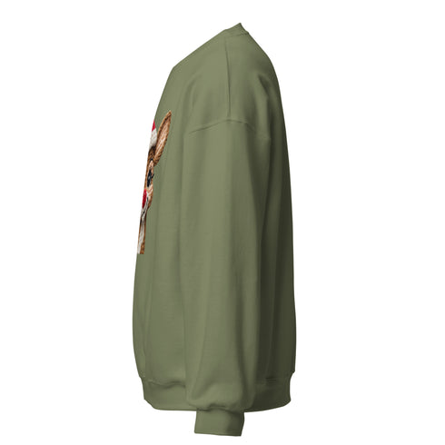 Faux Yarn Reindeer Crewneck