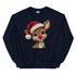 Faux Yarn Reindeer Crewneck