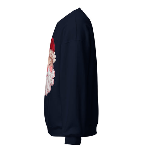 Santa Faux Patchwork Christmas Sweatshirt,