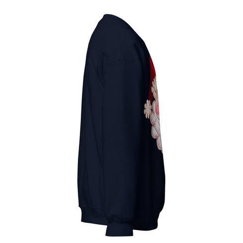 Santa Faux Patchwork Christmas Sweatshirt,