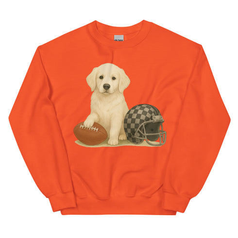 English Creme Retriever Football Crewneck