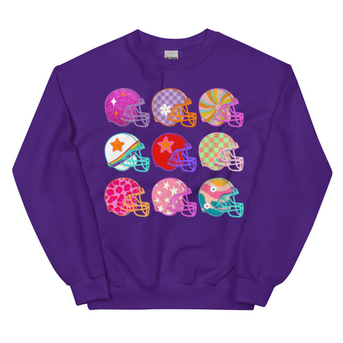 Football Coquette Helmet Sweatshirt