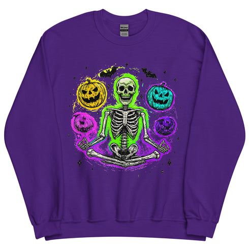 Halloween Skeleton Meditation Sweatshirt