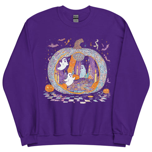 Disco Ghost Pumpkin Party Sweatshirt