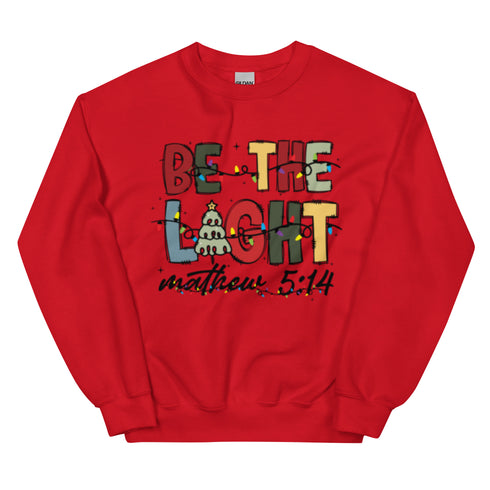 Be The Light Christian Christmas Crewneck