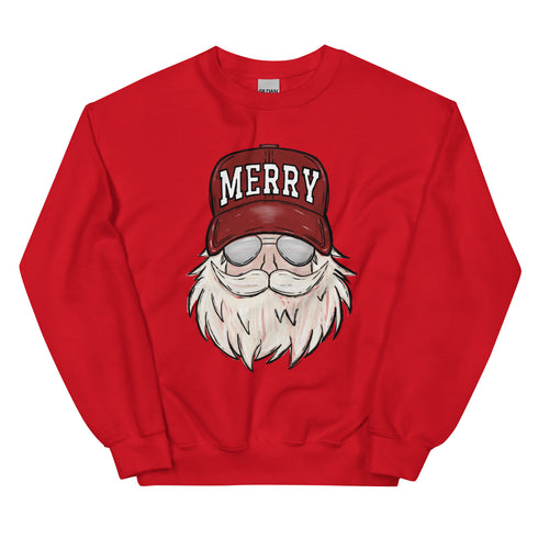 Merry Christmas Santa Trucker Hat Sweatshirt