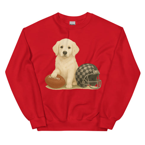 English Creme Retriever Football Crewneck