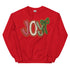 Joy Faux Crochet Christmas Crewneck