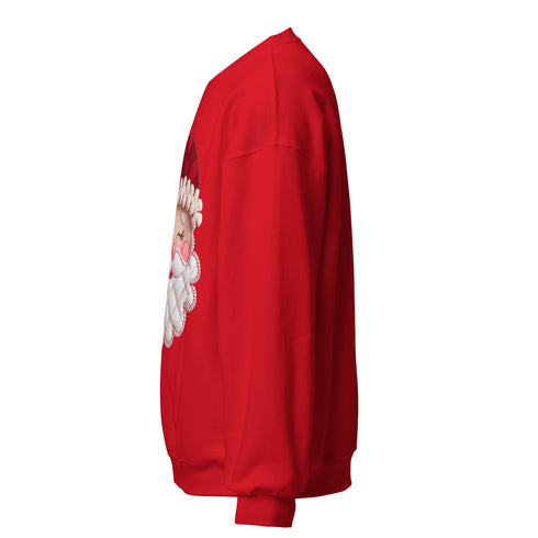 Santa Faux Patchwork Christmas Sweatshirt,