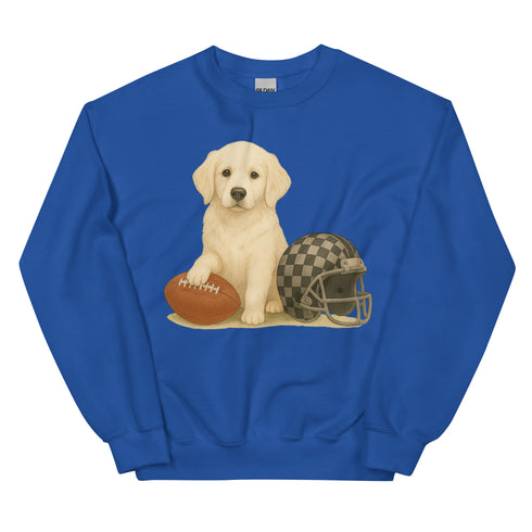 English Creme Retriever Football Crewneck