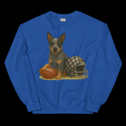 Blue Heeler Football Sweatshirt
