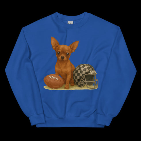 Chihuahua Brown Football Sweatshirt
