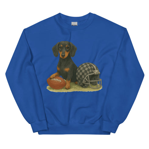 Black and Tan Dachshund Football Sweatshirt