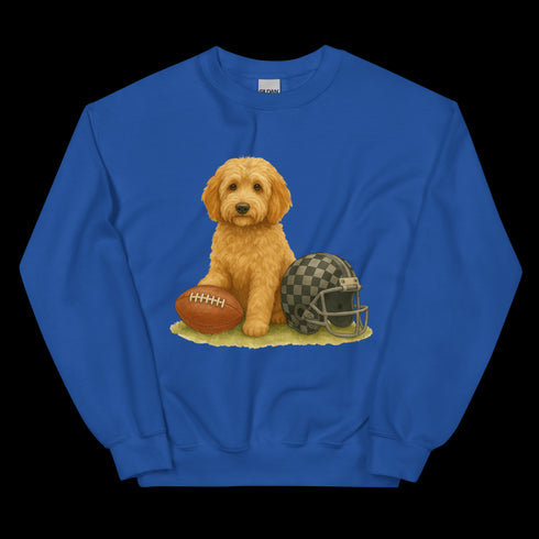 Golden doodle Football Sweatshirt